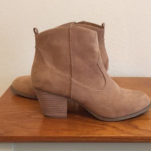 Charming Charlie Suede Booties - worn once! Size9